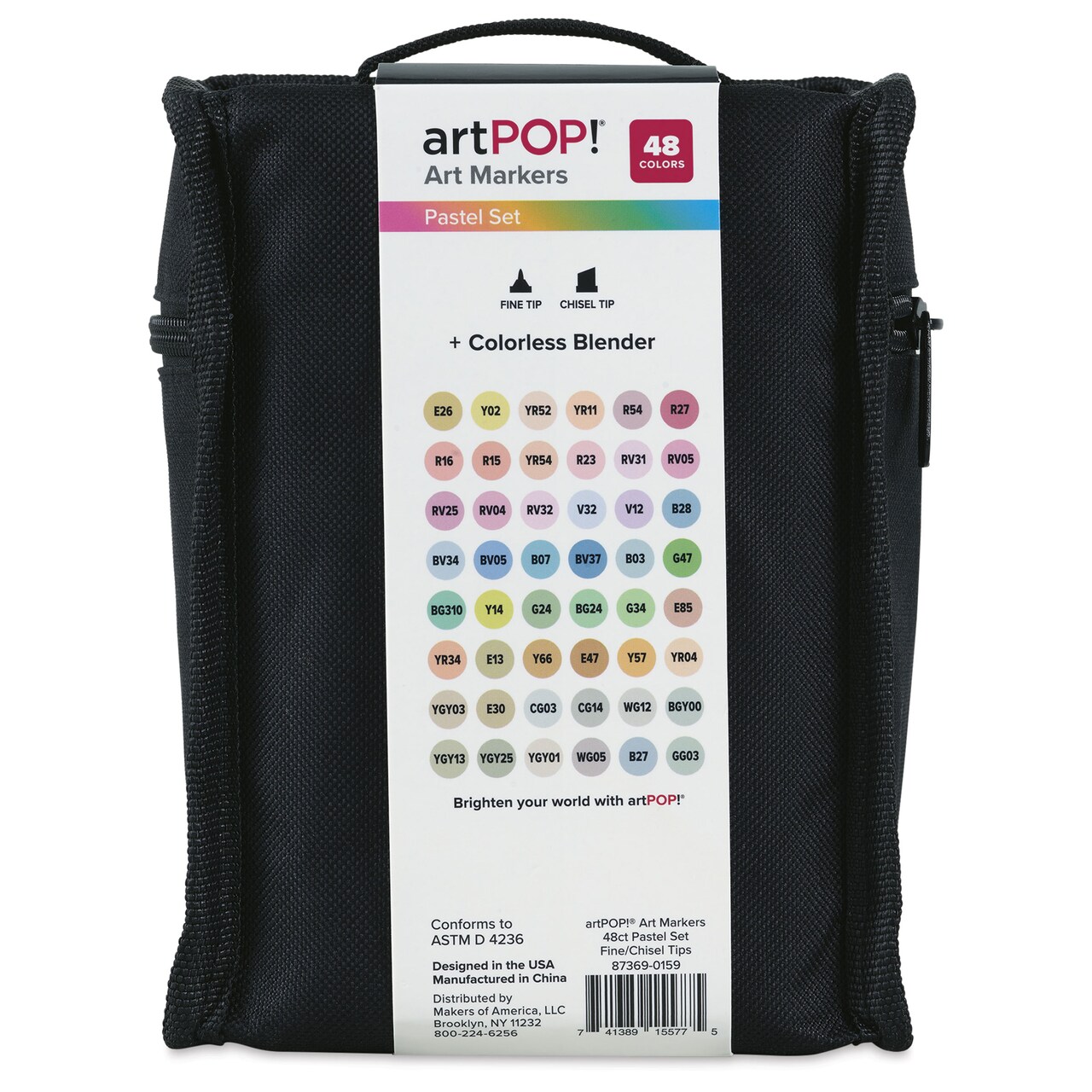 artPOP! Alcohol Markers 48 Pastel Colors - Chisel & Fine Tips - Double Tipped Alcohol Marker Set - 48 Pastel Colors with Blender - Alcohol Marker Set for Adult Coloring, Sketching, Illustration